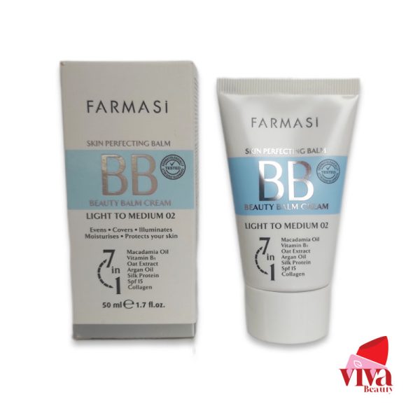 کرمپودر بی بی کرم 7in1 با Spf15 مناسب انواع پوست Farmasi | حجم 50 میل - Image 4