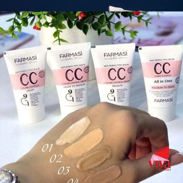 کرمپودر سی سی کرم 9 در 1 مناسب انواع پوست Spf25 فارماسی Farmasi | حجم 50 میل - Image 4