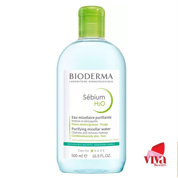 میسلار واتر بایودرما مدل Sebium H2O مناسب پوست چرب و مختلط برند Bioderma | حجم 500 میل