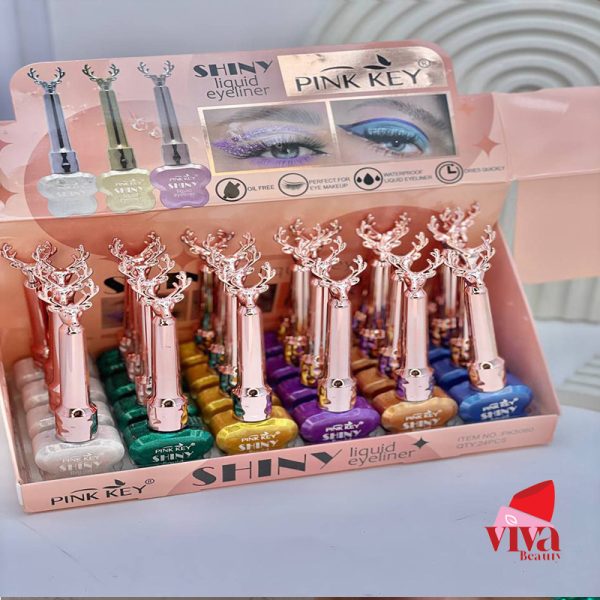 خط چشم رنگی مدل گوزنی برند پینک کی 6 عددی رنگبندی PINK‌ KEY| حجم 30 گرم